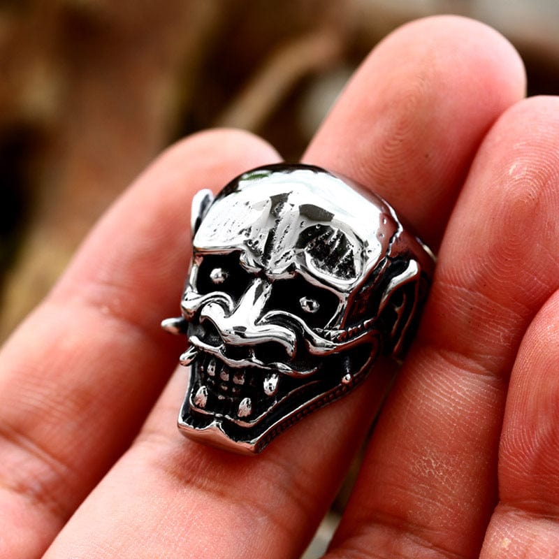 Kobine Men's Punk Prajna Skull Ring