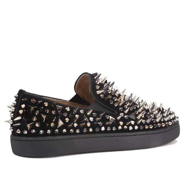 Kobine Men's Punk Rivet Slip On Shoes Casual Fashion Shoes