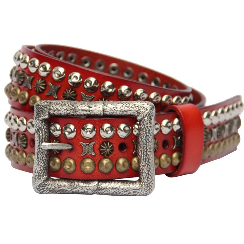 Kobine Men's Punk Rivets Belt