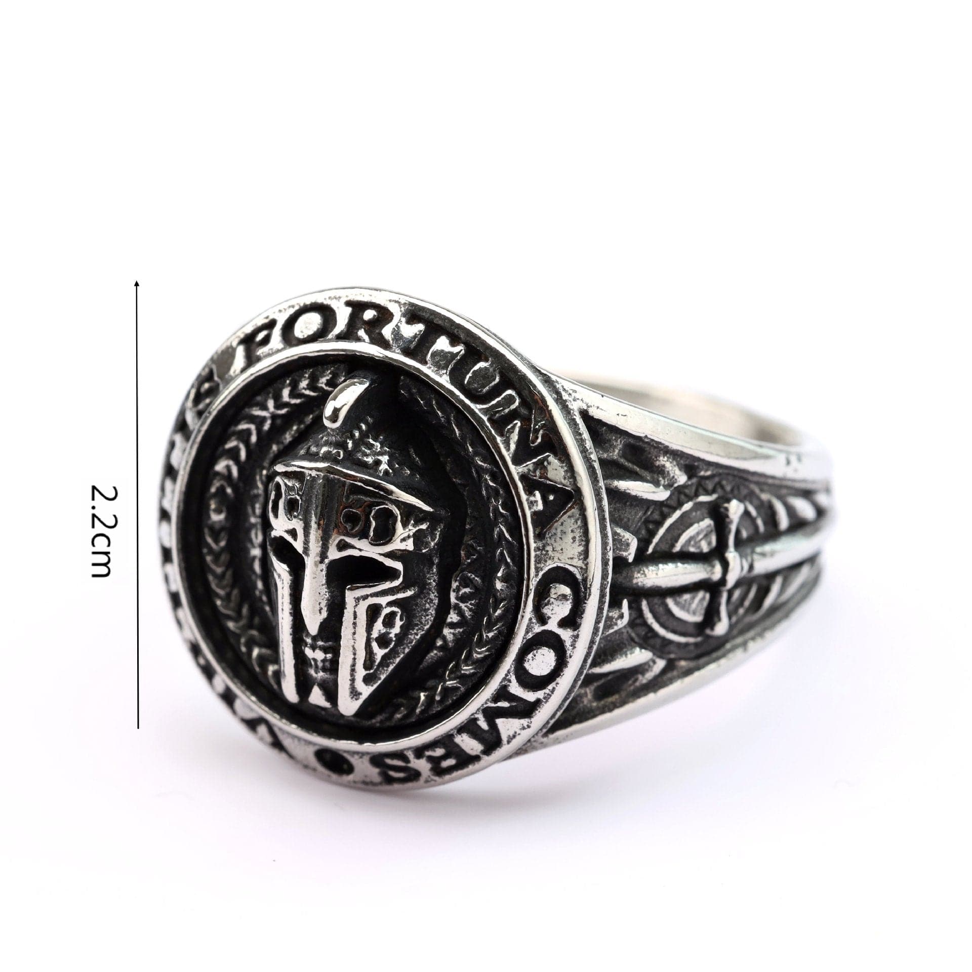 Kobine Men's Punk Spartan Helmet Ring