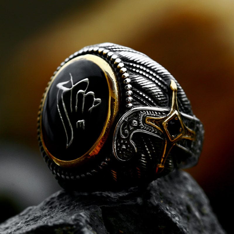 Kobine Men's Punk Totem Ring