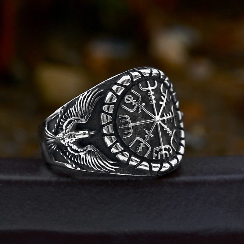 Kobine Men's Punk Viking Rune Ring