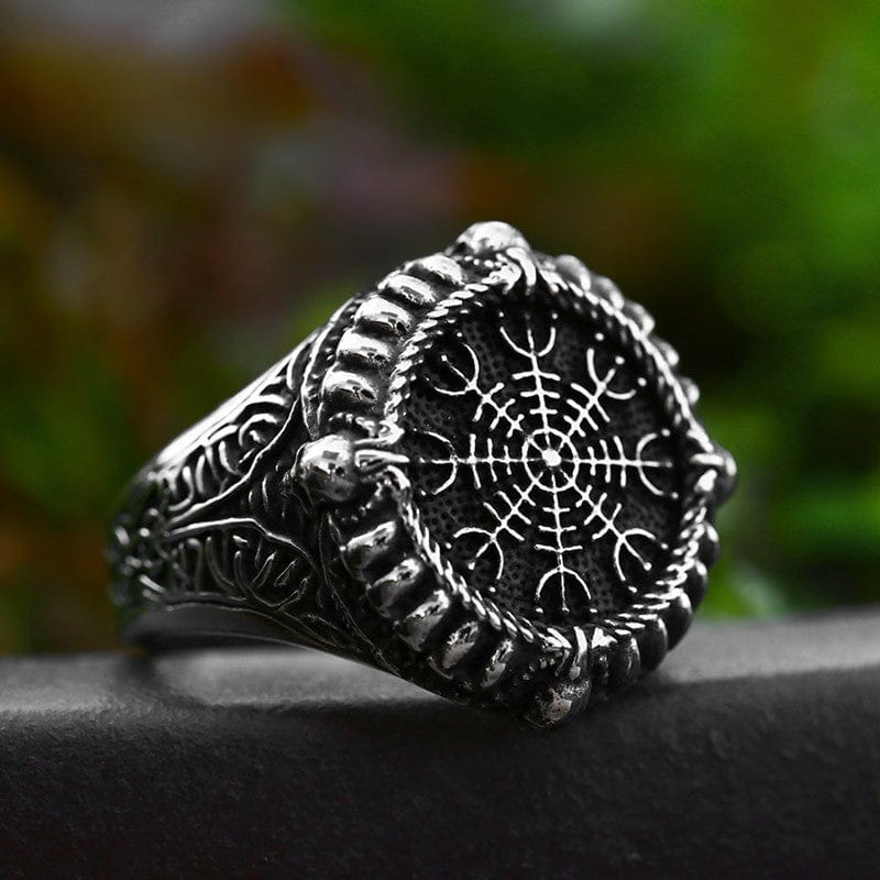 Kobine Men's Punk Viking Skull Ring