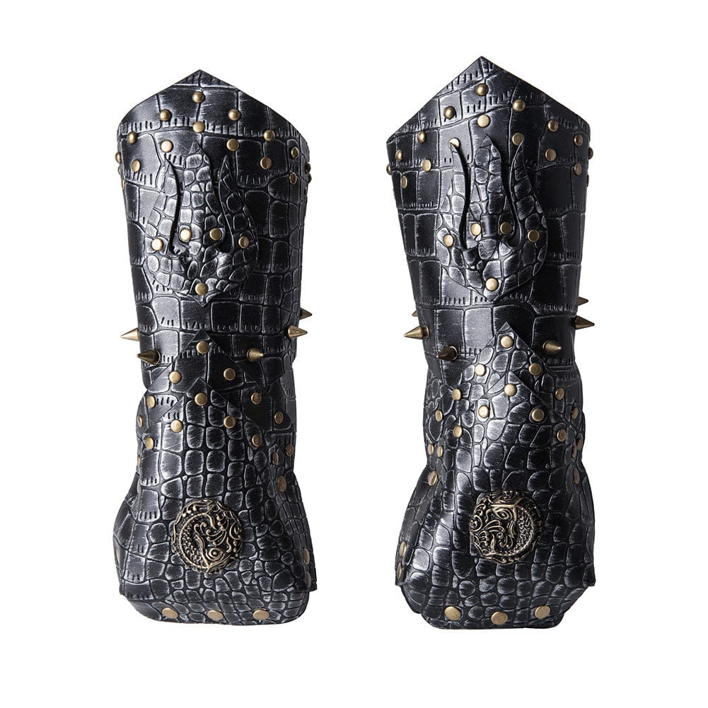 Kobine Men's Steampunk Studded Faux Leather Cosplay Gloves