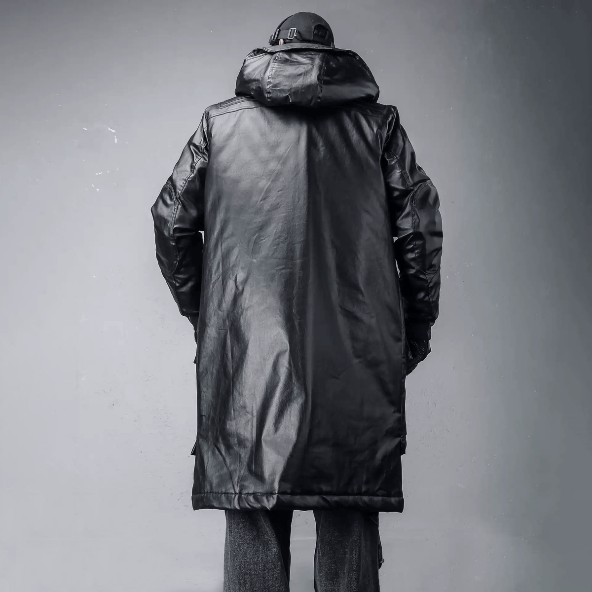 Kobine Men's Techwear Big Pocket Mock Two-piece Hooded Coat