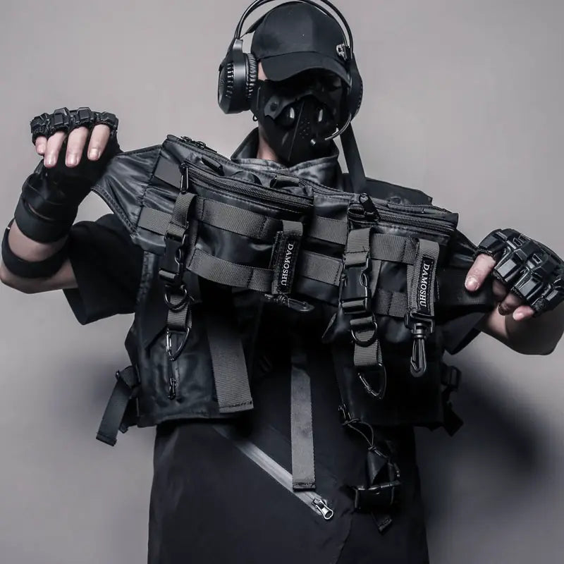 Kobine Men's Techwear Buckle Strap Tactical Waist Bag