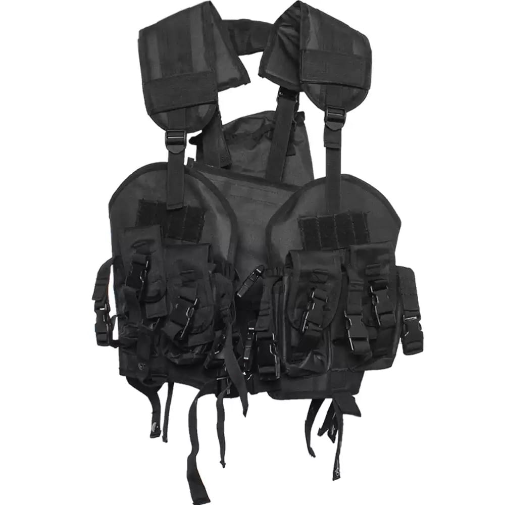 Kobine Men's Techwear Multi Buckle Straps & Multi-Pocket Vest