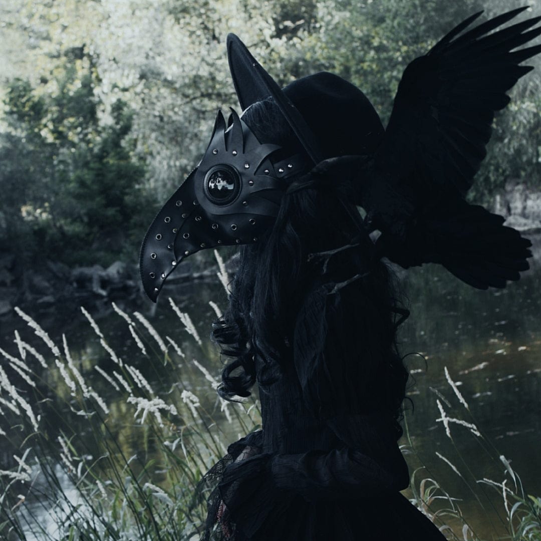 Kobine Steampunk Cutout Wing Beak Mask