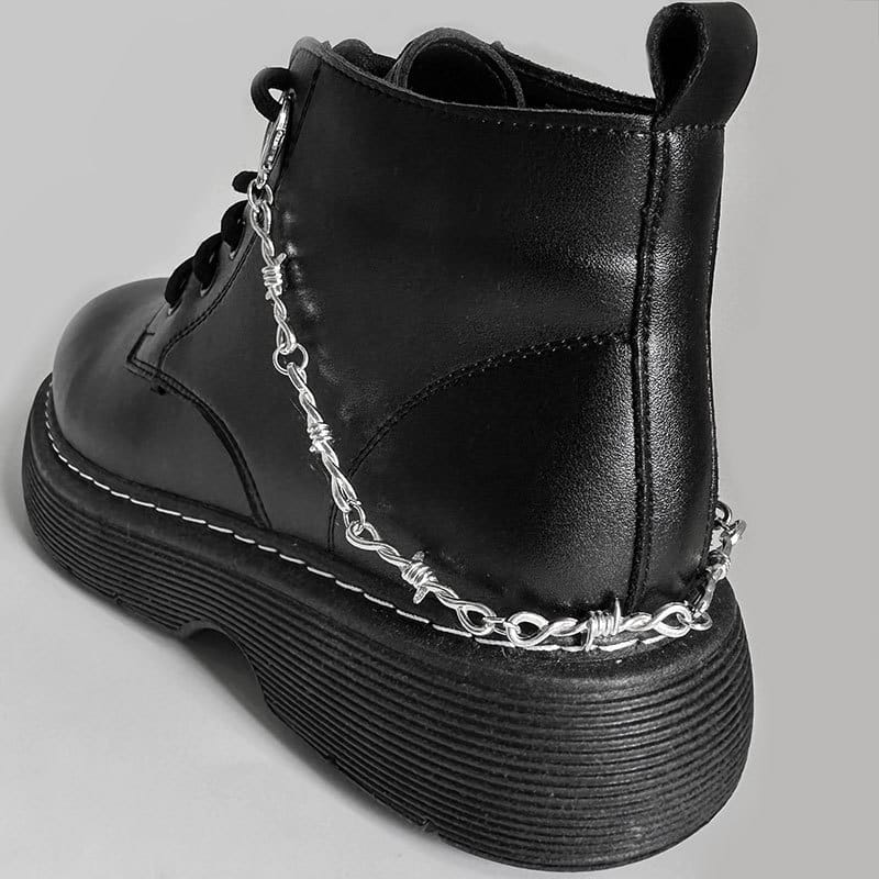 Kobine Unisex Punk Cross Boot Chain Shoe Accessories