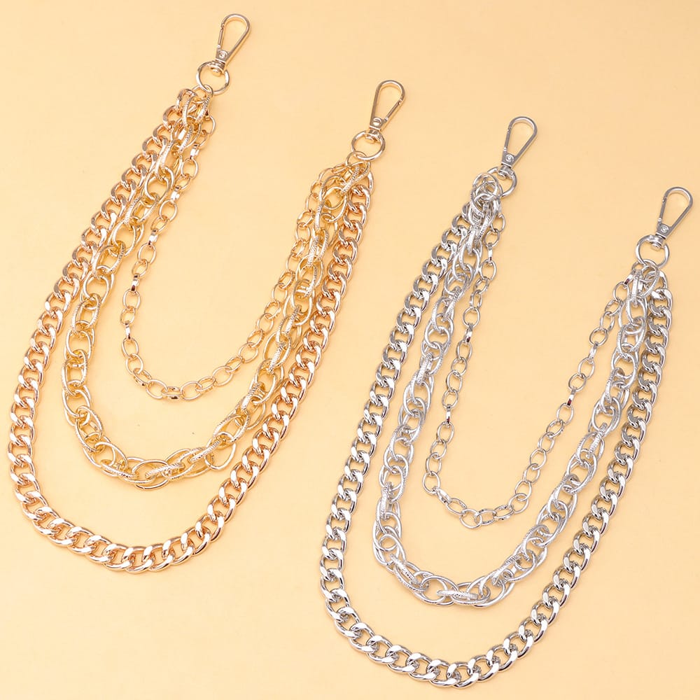 Kobine Unisex Punk Multilayer Metal Waist Chain Pant Chain