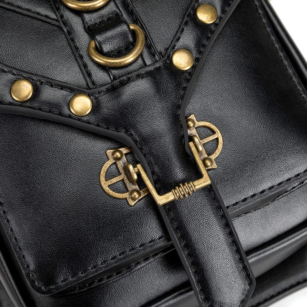 Kobine Unisex Punk Rivet Skull Waist Bag