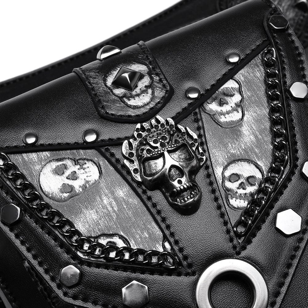 Kobine Unisex Punk Skull Chain Waist Bag