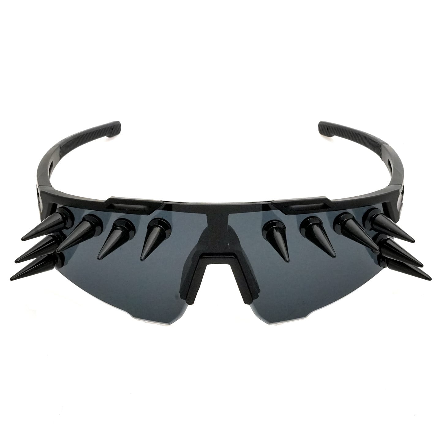Kobine Unisex Punk Spiked Wrap Around Glasses Sunglasses