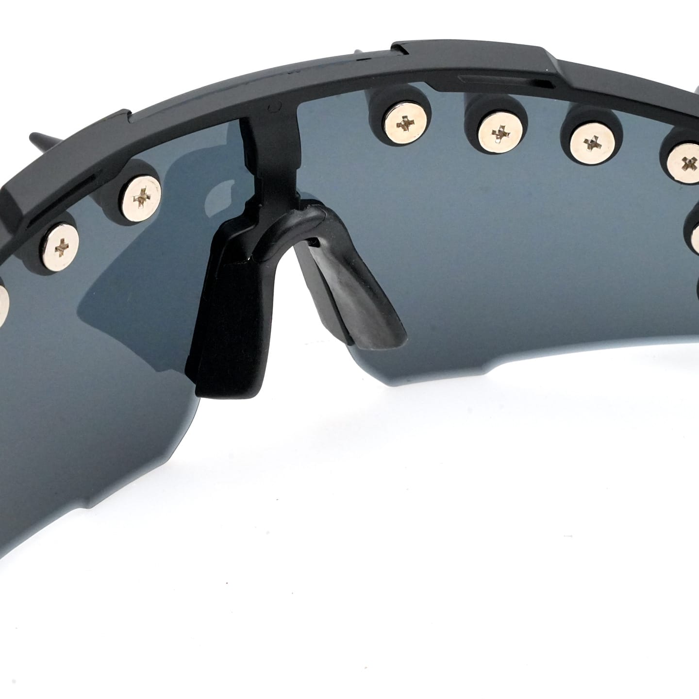 Kobine Unisex Punk Spiked Wrap Around Glasses Sunglasses