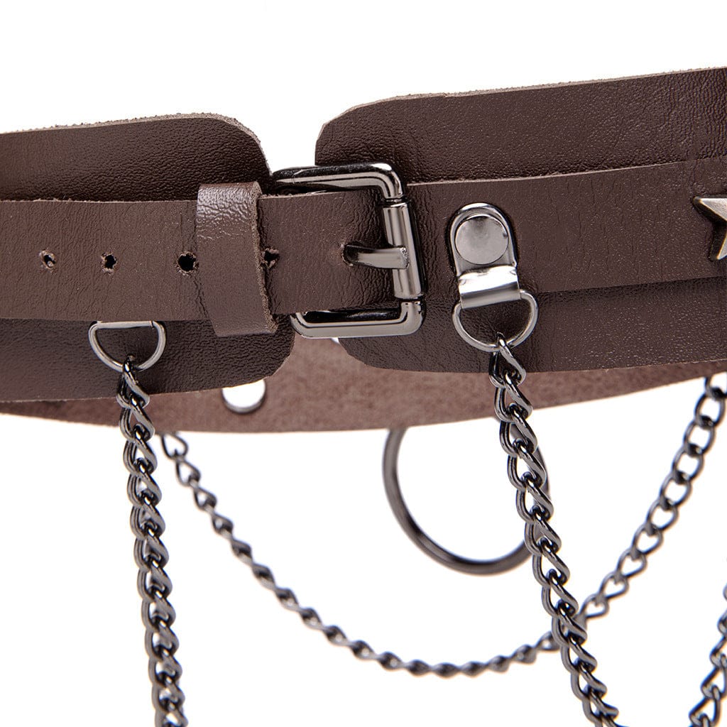 Kobine Unisex Punk Star Rivet Ring Choker