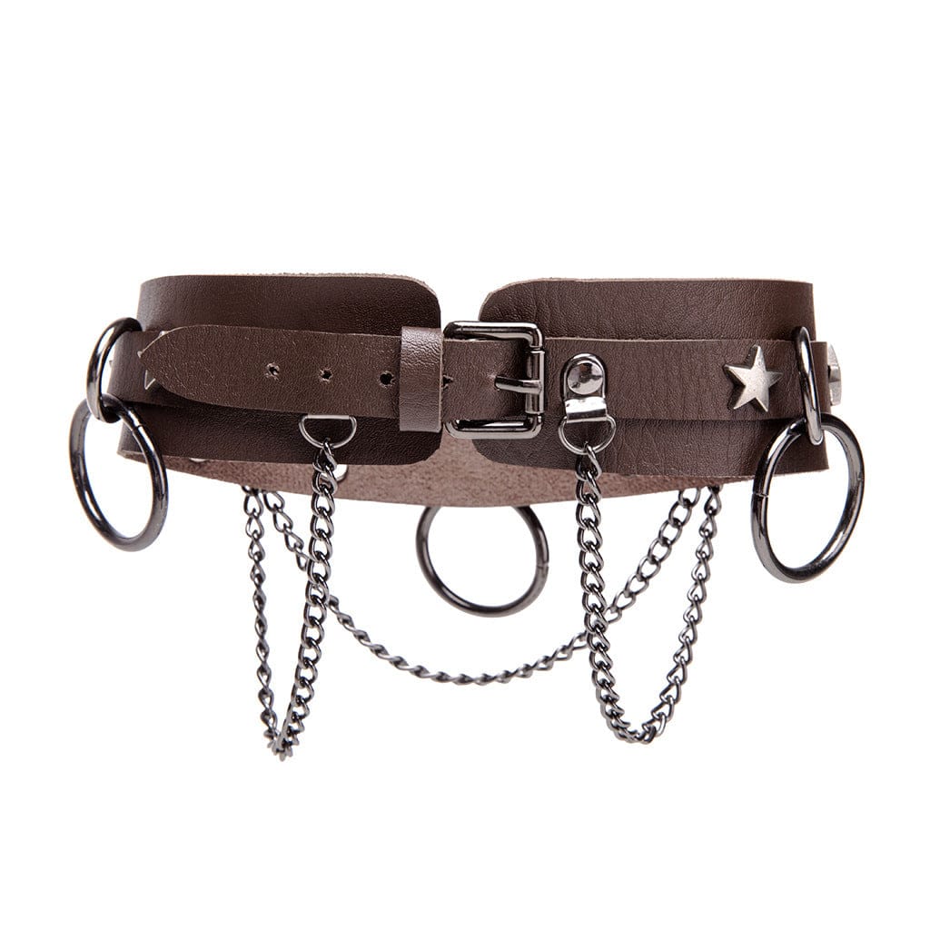 Kobine Unisex Punk Star Rivet Ring Choker