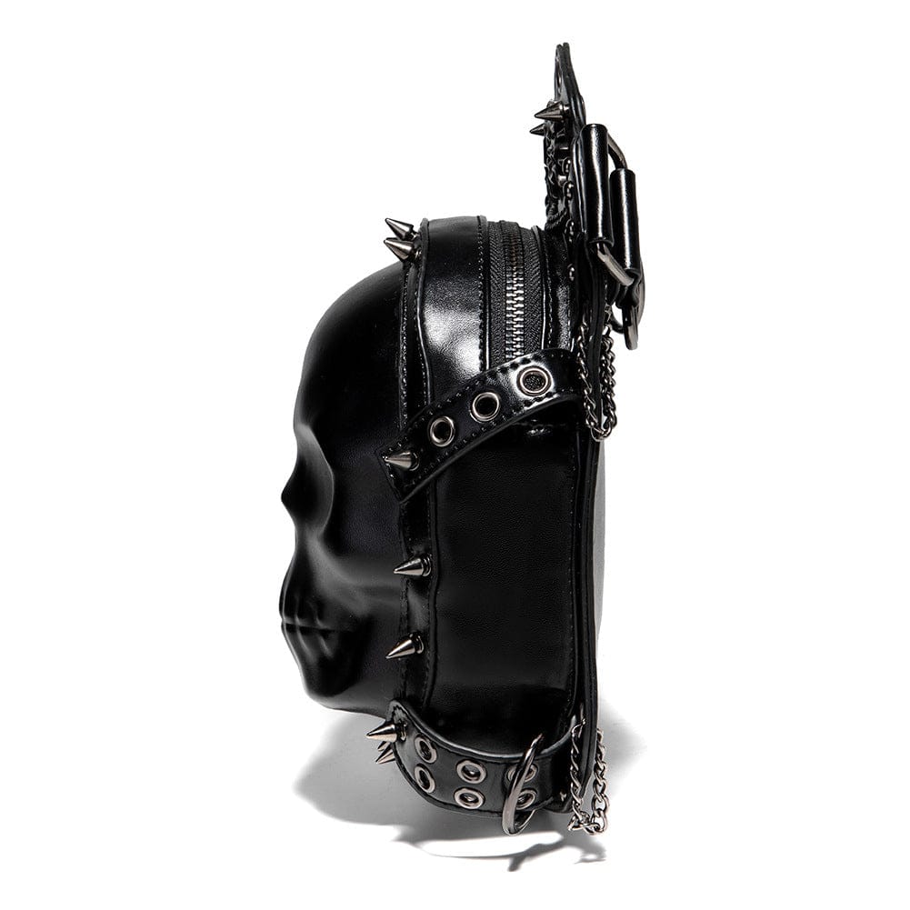 Kobine Unisex Punk Studded Skull Chained Bag