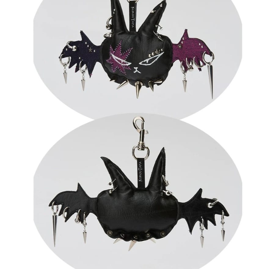 Kobine Unisex Punk Winged Cat Bag Charm