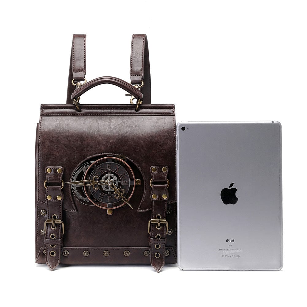 Kobine Unisex Steampunk Gear Buckle Shoulder Bag