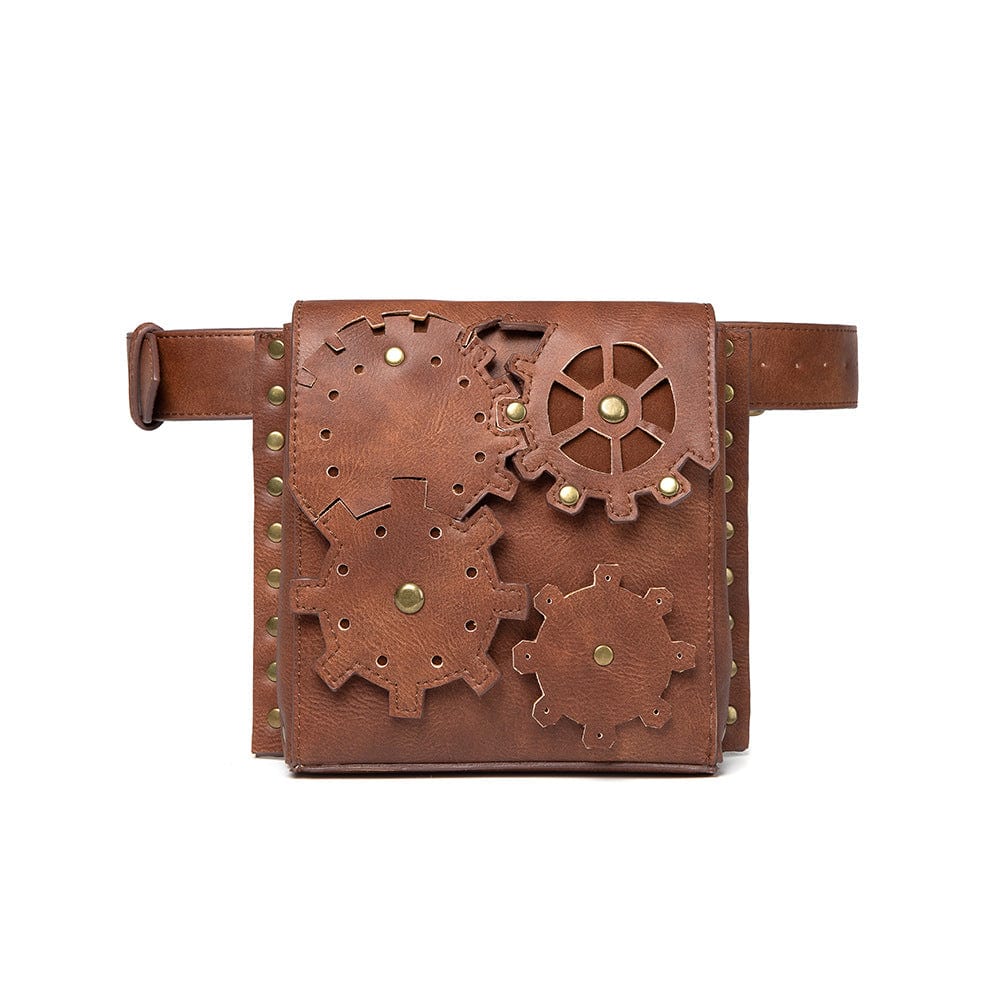 Kobine Unisex Steampunk Gear Square Waist Bag