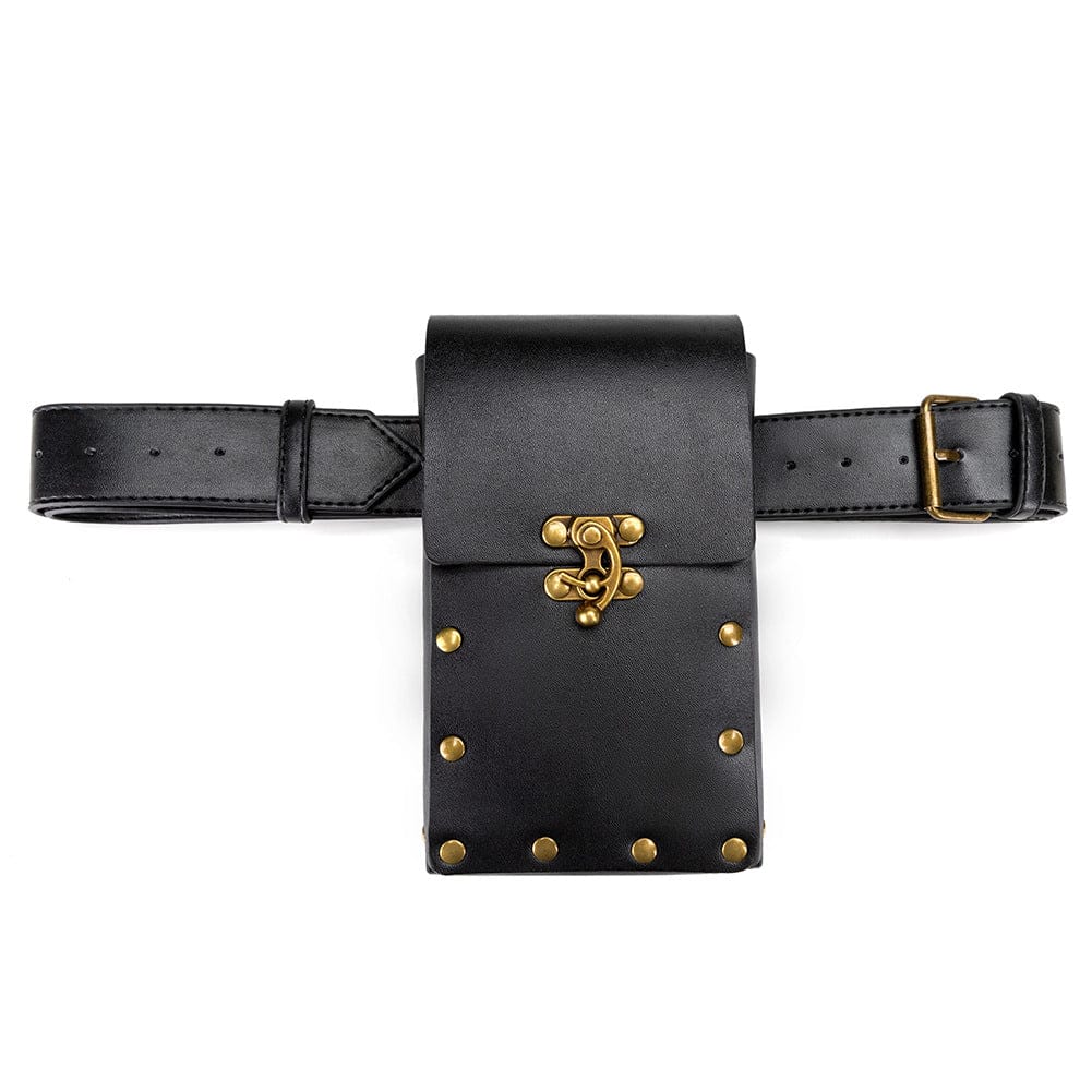 Kobine Unisex Vintage Rivet Buckle Waist Bag