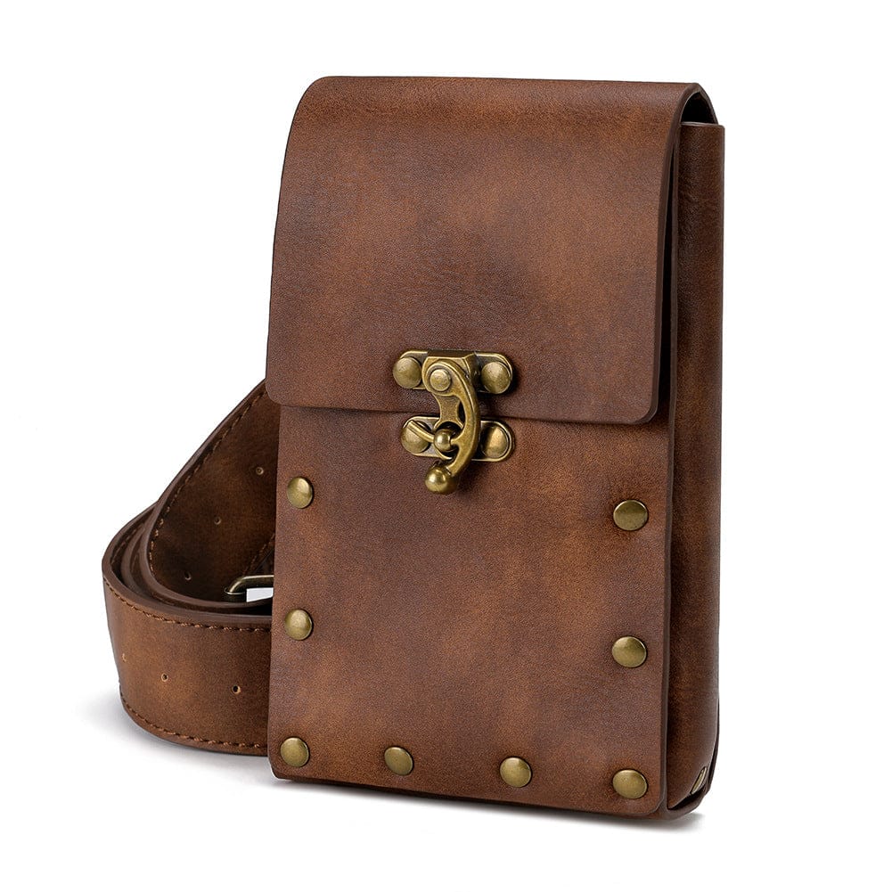 Kobine Unisex Vintage Rivet Buckle Waist Bag