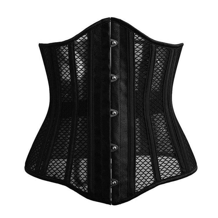 Kobine Women's Gothic 26 Steel Boned Mesh Underbust Corsets