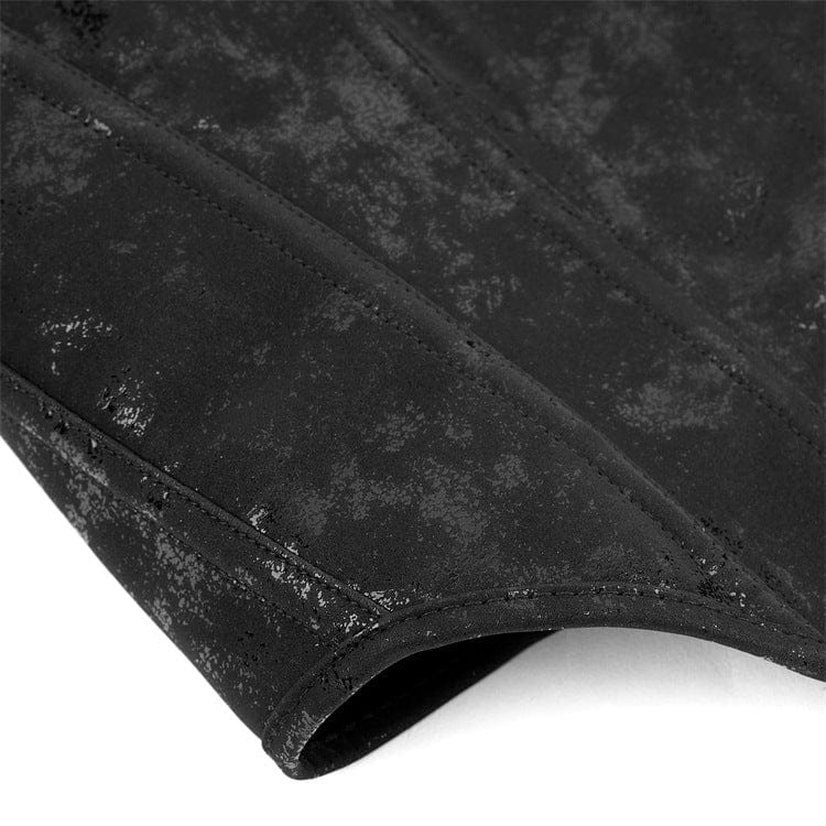 Kobine Women's Gothic Flannelette Zipper Overbust Corset