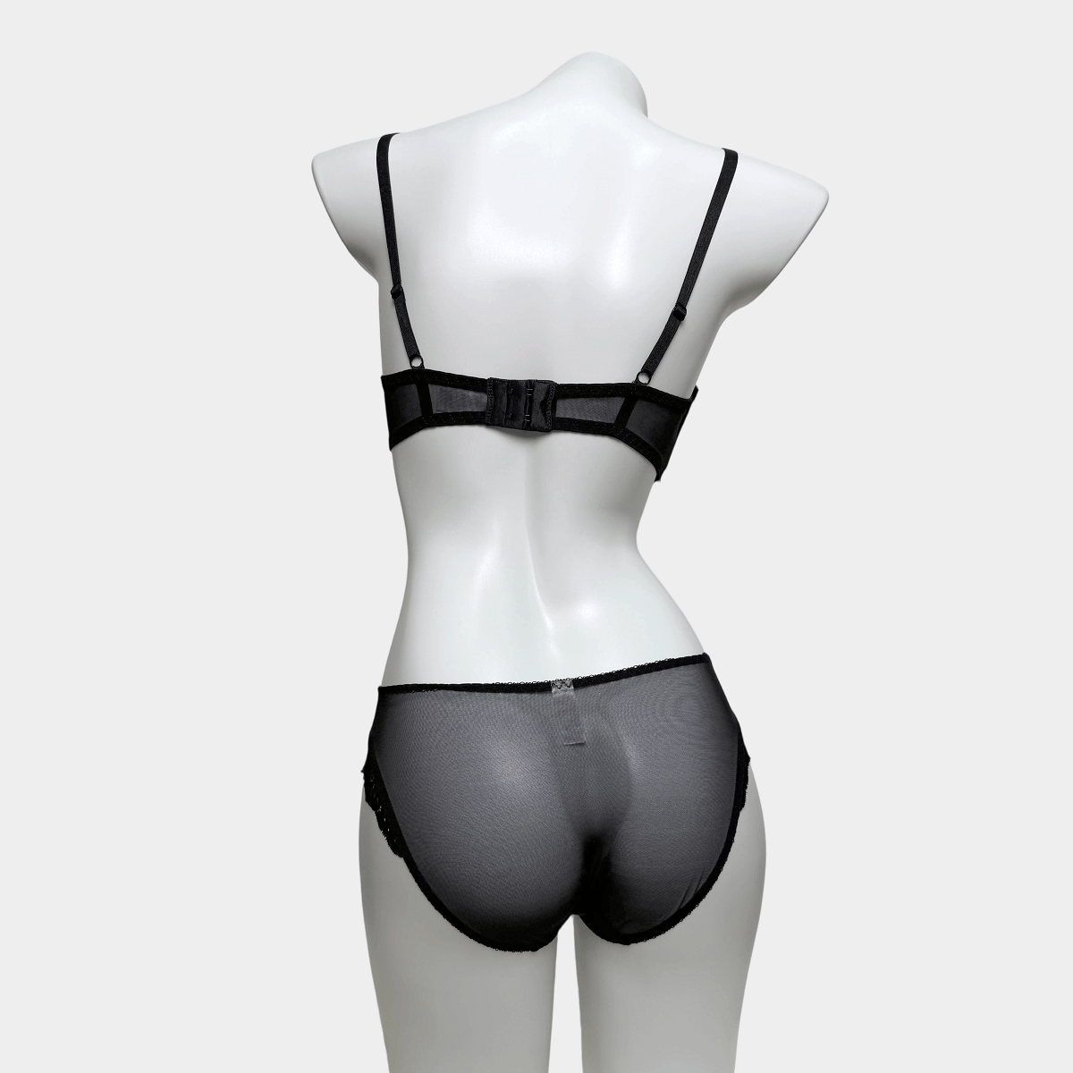 Kobine Women's Gothic Floral Lace Lace-up Lingerie Set