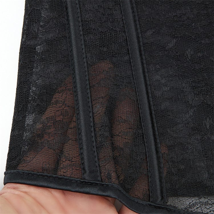 Kobine Women's Gothic Floral Lace Splice Underbust Corset