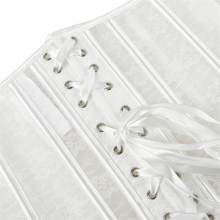 Kobine Women's Gothic Floral Lace Splice Underbust Corset