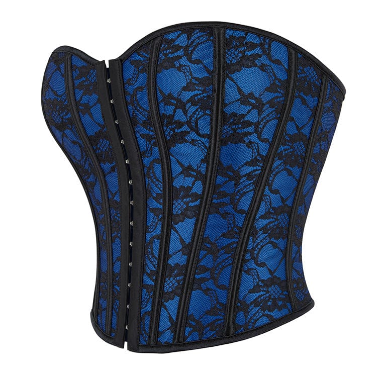 Kobine Women's Gothic Floral Printed Overbust Corset