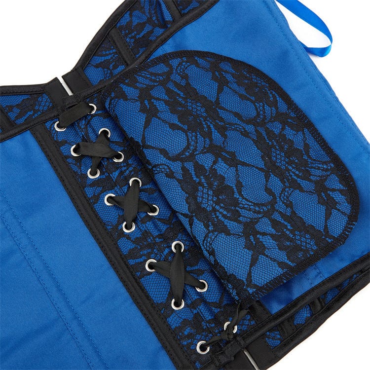 Kobine Women's Gothic Floral Printed Overbust Corset