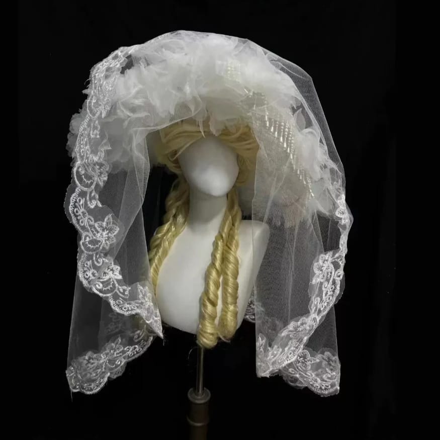 Kobine Women's Gothic Floral Victorian Mourning Hat