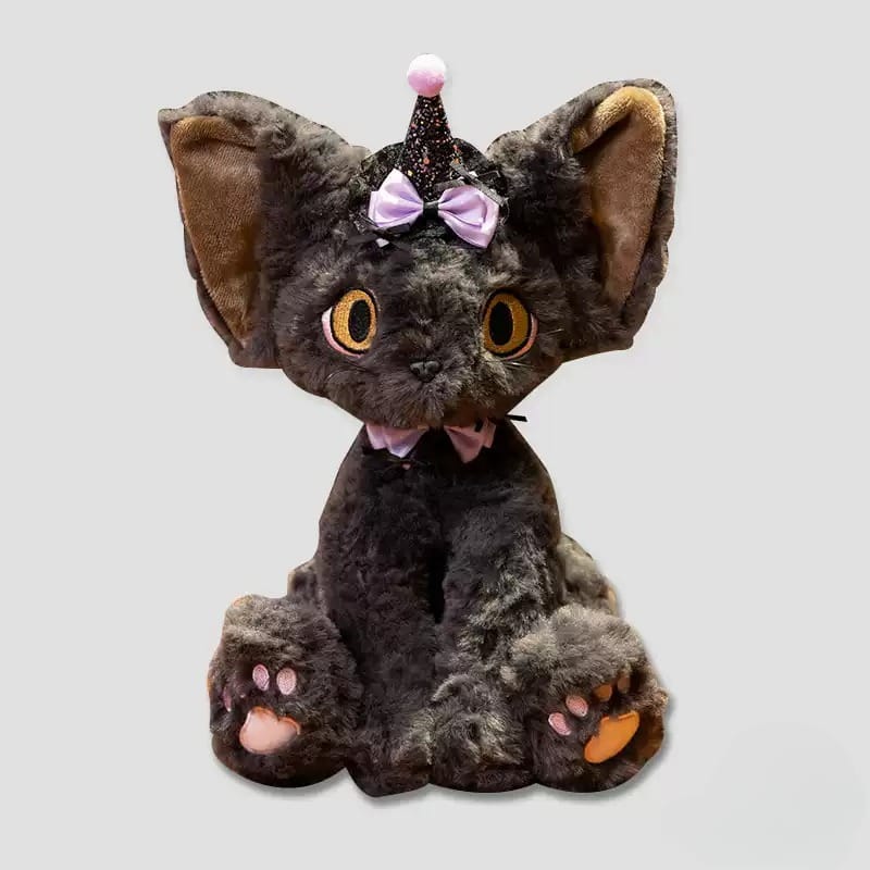 Kobine Women's Gothic Fluffy Tie Cat Doll