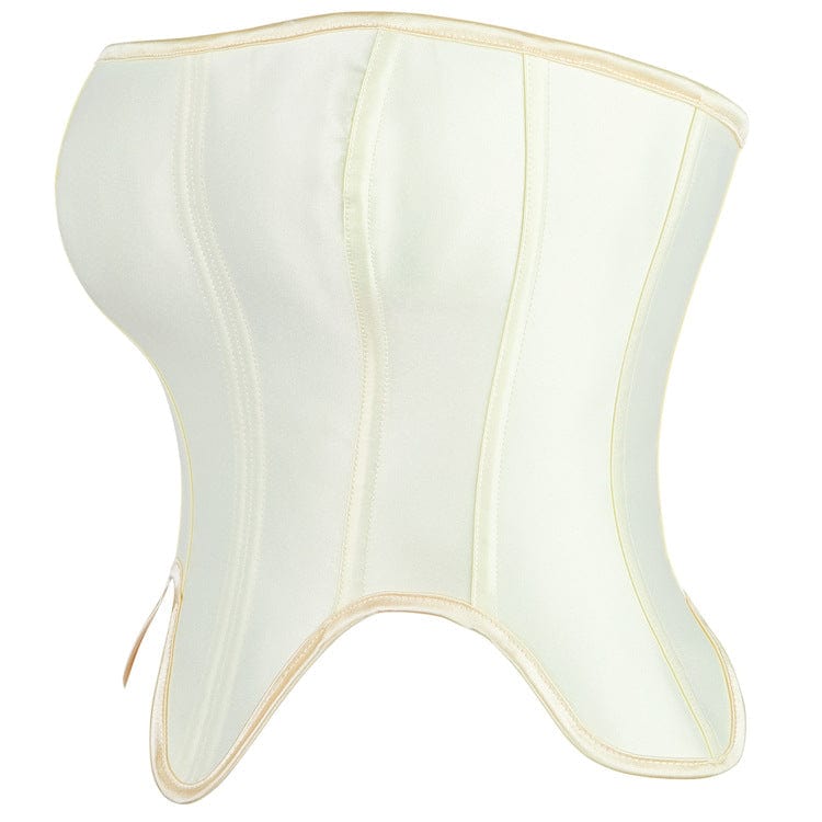 Kobine Women's Gothic Irregular Boned Lace-up Overbust Corset