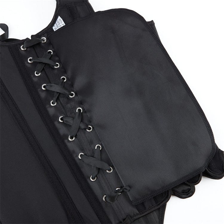 Kobine Women's Gothic Irregular Lace-up Overbust Corset