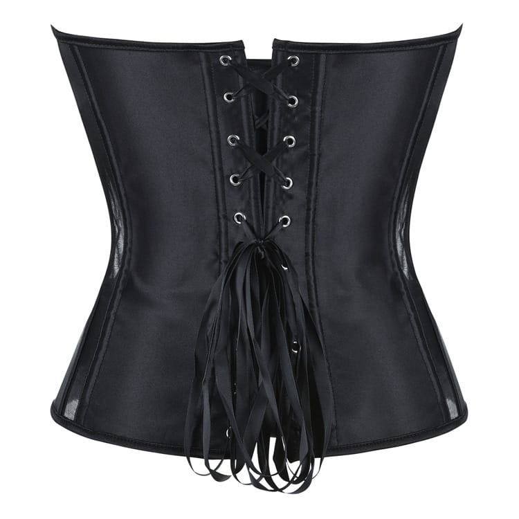 Kobine Women's Gothic Irregular Lace-up Overbust Corset