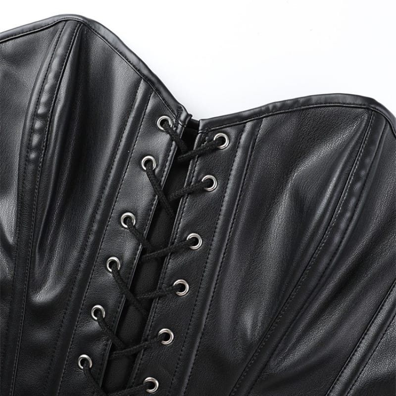 Kobine Women's Gothic Irregular Lace-up Overbust Corset