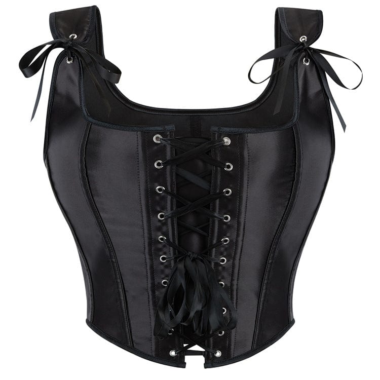Kobine Women's Gothic Lace-up Boned Overbust Corset