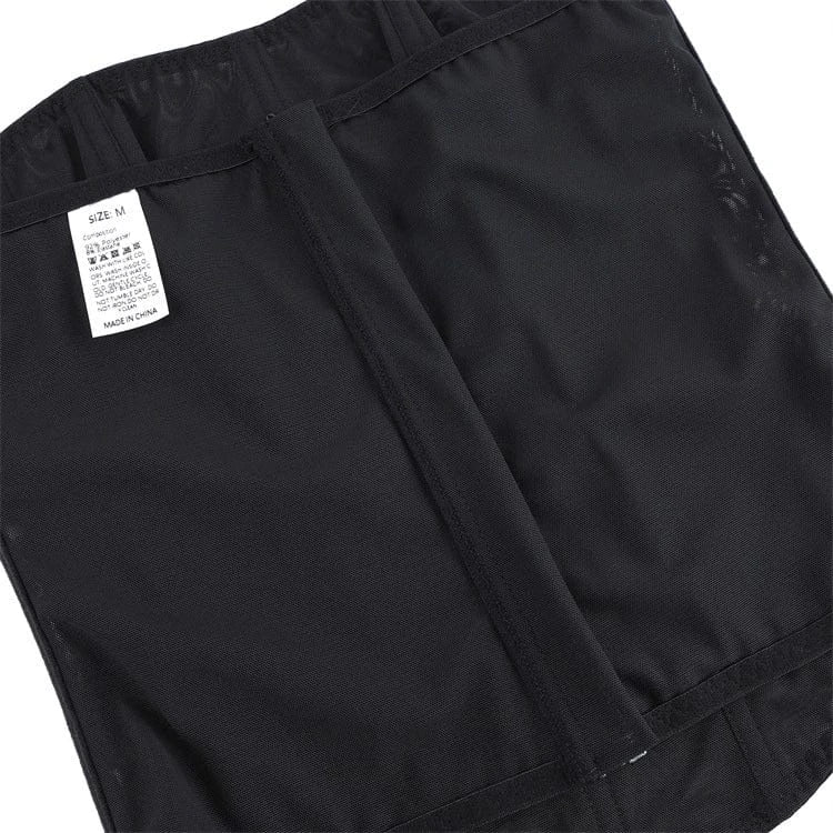 Kobine Women's Gothic Mesh Sheer Zip Overbust Corset