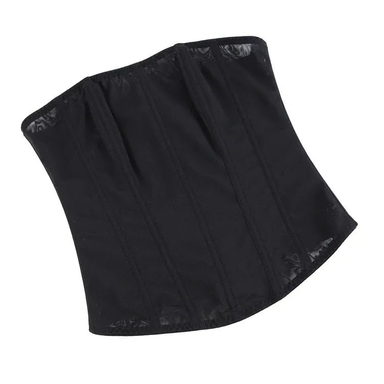 Kobine Women's Gothic Mesh Sheer Zip Overbust Corset