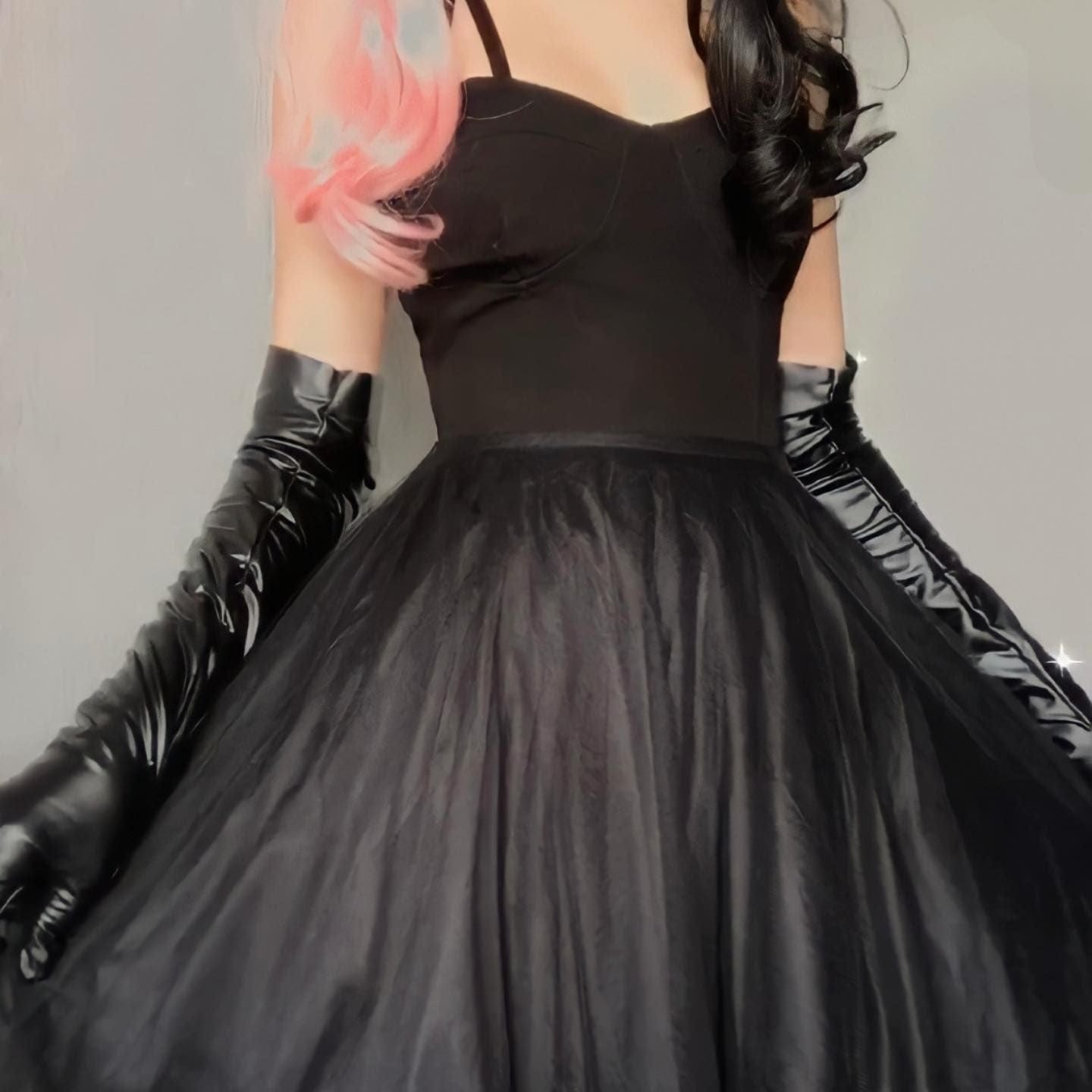 KOBINE Women's Gothic Multi-layered Mesh Slip Dresses