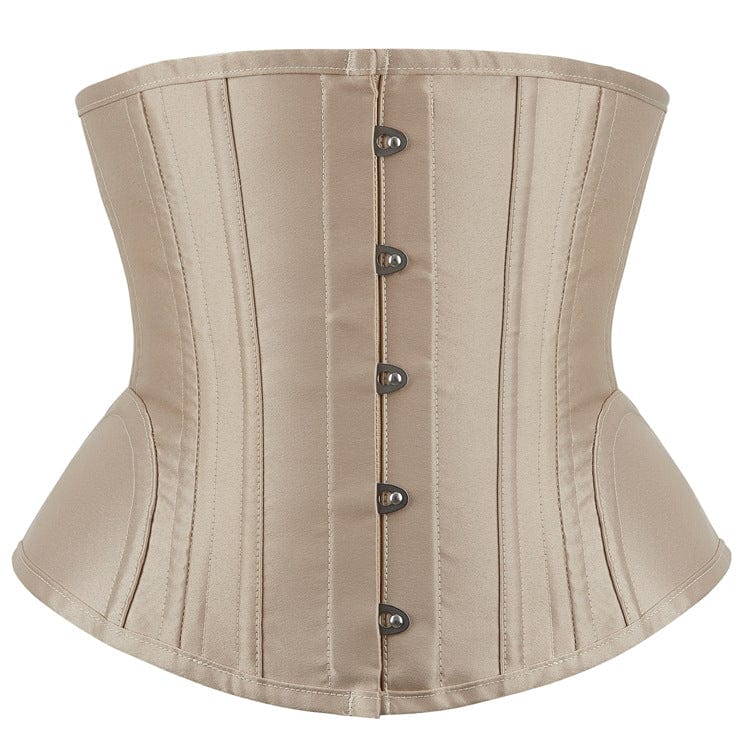 Kobine Women's Gothic Non-slip Faux Leather Overbust Corset