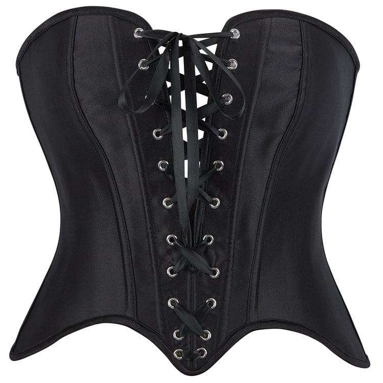 Kobine Women's Gothic Plunging Lace-up Overbust Corset