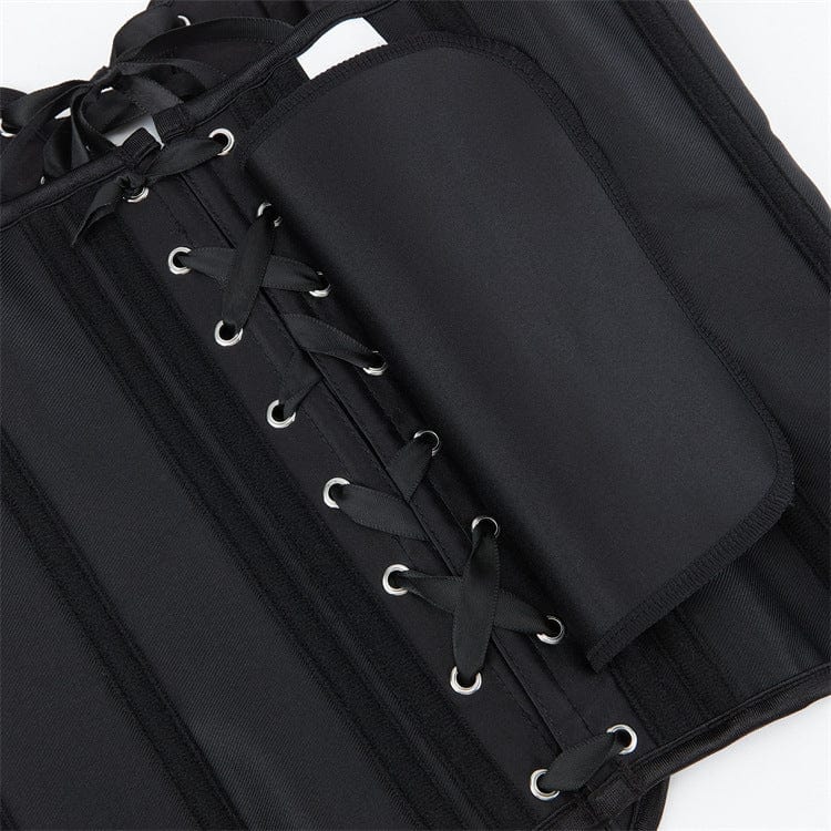 Kobine Women's Gothic Plunging Lace-up Overbust Corset