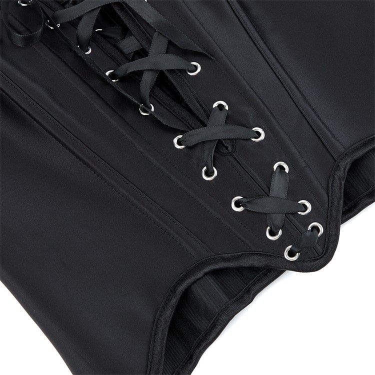 Kobine Women's Gothic Plunging Lace-up Overbust Corset