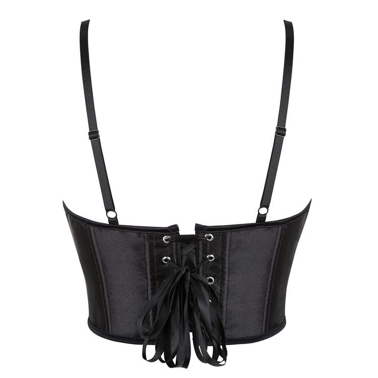 Kobine Women's Gothic Ruched Lace-up Overbust Corsets