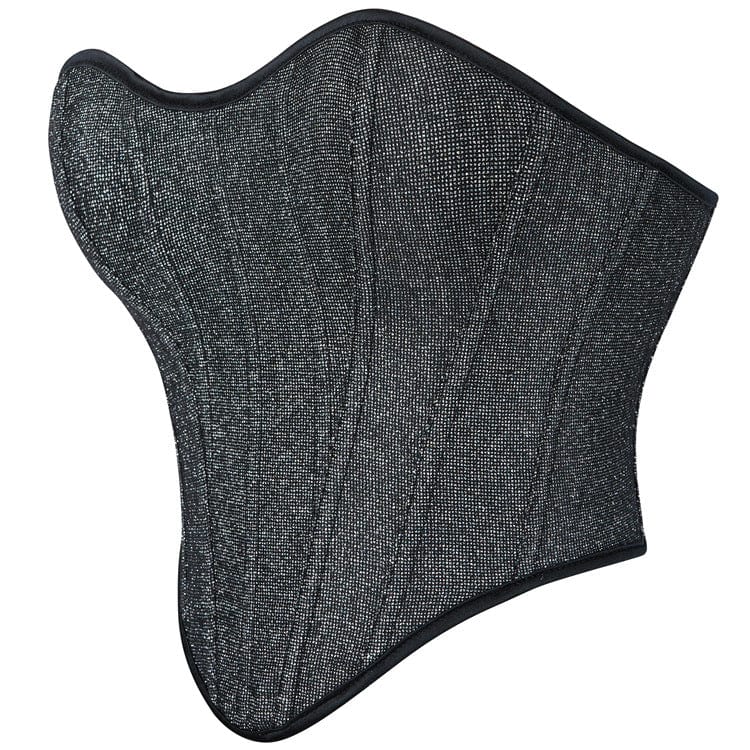 Kobine Women's Gothic Side Zipper Lace-up Overbust Corset