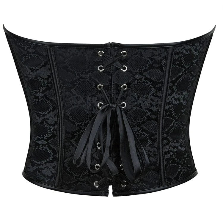 Kobine Women's Gothic Single-breasted Lace-up Overbust Corset
